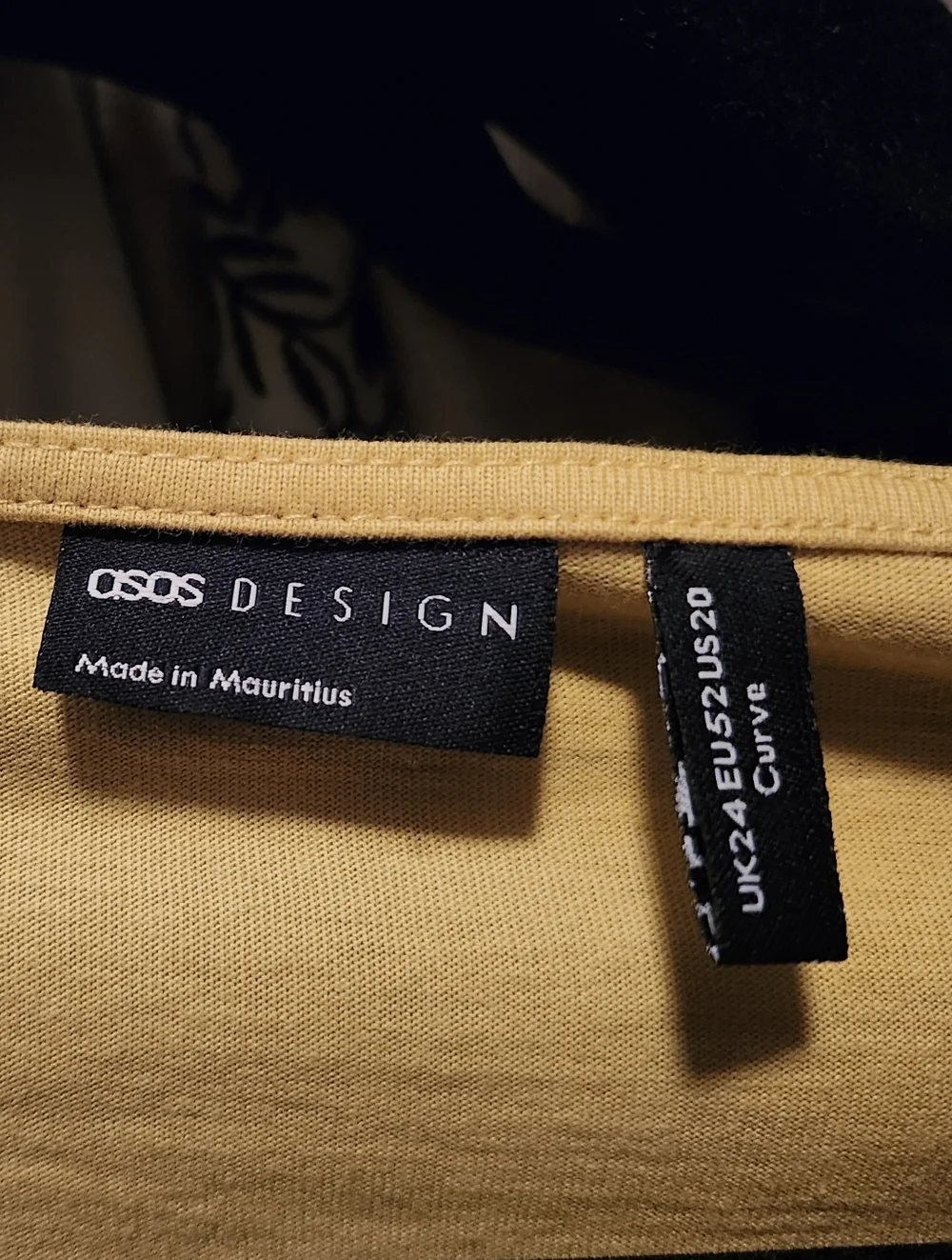 ASOS Plus Size Button-Front V-Neck Dress in Yellow Size 20 - Picture 3 of 3